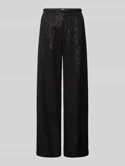 SEDUCTIVE Wide leg stoffen broek met structuurmotief