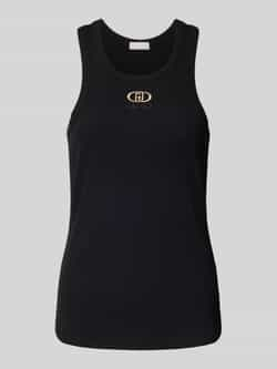 Liu Jo White Tanktop met labelstitching