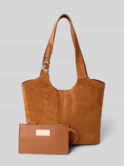 Coccinelle Tote bag met logo-applicatie model 'Suede'