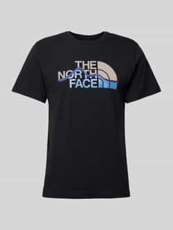 The North Face T-shirt met labelprint model 'MOUNTAIN LINE'