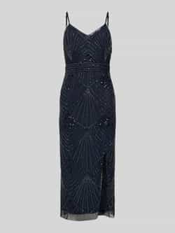 Lace & Beads Knielange cocktailjurk met pailletten en siersteentjes