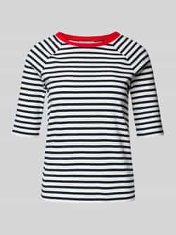 Tom Tailor Denim Regular fit T-shirt van puur katoen met streeppatroon