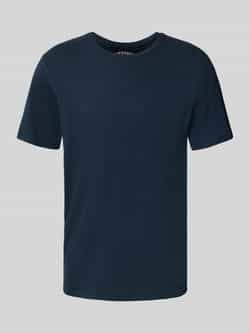 Superdry T-shirt met geribde ronde hals