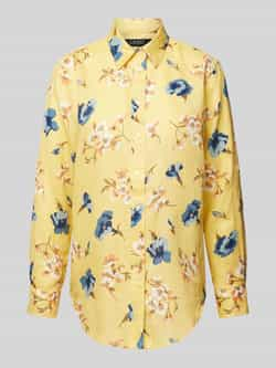 Lauren Ralph Lauren Regular fit overhemdblouse van linnen met bloemenmotief