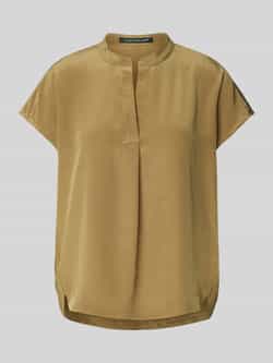 LUISA CERANO Blouseshirt in effen design met V-hals