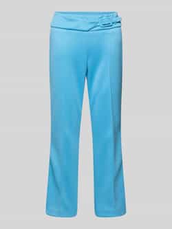 STEHMANN Flared cut broek in verkorte pasvorm met riem model 'Ina'