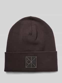 CK Calvin Klein Muts van viscosemix met logopatch model 'Bea'