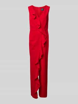 Adrianna Papell Jumpsuit met volants en V-hals