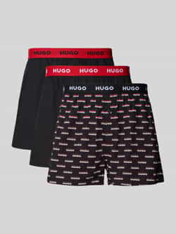HUGO Boxershort met elastische logoband in een set van 3 stuks