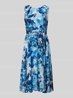 Vera Mont Bloemenprint Cocktailjurk Blue Dames