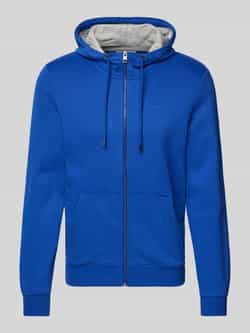 S.Oliver RED LABEL Regular fit sweatjack van katoenmix met rubberen labelopschrift