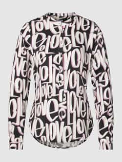 Emily Van den Bergh Overhemdblouse van viscose met opstaande kraag