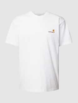 Carhartt WIP Amerikaans Script Wit Organisch Katoenen T-Shirt White Heren