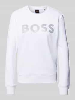 Boss Orange Sweatshirt met label met strass-steentjes model 'Ebossa'