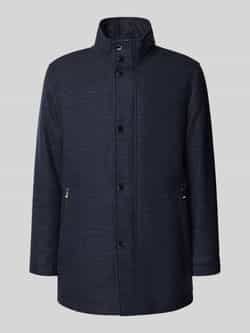 Boss Regular fit wollen lange jas met opbergbare capuchon model 'CAMRON'