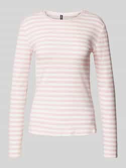 Pieces Slim fit shirt met lange mouwen van biologische katoenmix model 'RUKA'