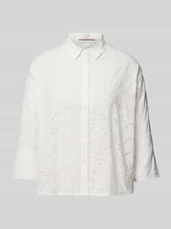 QS Blouse met broderie anglaise