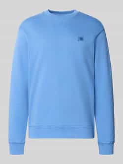 SCOTCH & SODA Heren Truien & Vesten Seasonal Core Regular-fit Logo Sweatshirt Lichtblauw