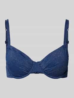 Lascana voorgevormde beugel bikinitop met lurex donkerblauw