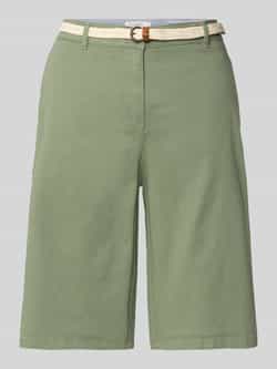 Christian Berg Woman Bermuda met riem en Franse steekzakken