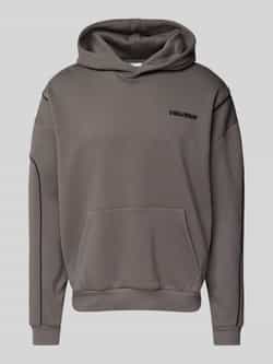 REVIEW Hoodie met labelprint