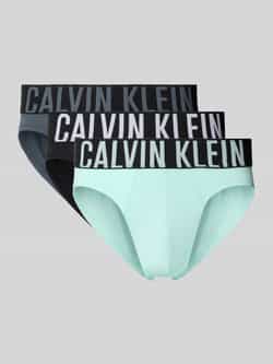 Calvin Klein Underwear Slim fit heupslip met logostitching in een set van 3 stuks