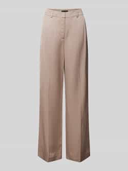 Comma Wide leg stoffen broek met persplooien