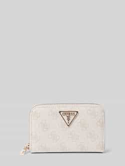 Guess Laurel Small Zip Portemonnee met Dove Logo Pink Dames