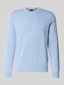 Boss Orange Regular fit gebreide pullover van een mix van katoen en kasjmier