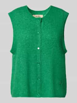 MOS MOSH Mouwloos vest van wolmix met ronde hals