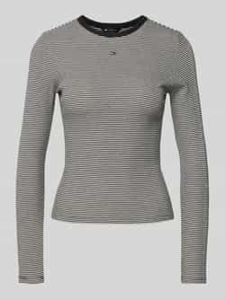 Tommy Jeans Slim fit shirt met lange mouwen van katoenmix