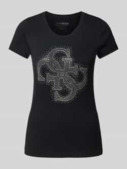 Guess T-shirt met strass- en siersteentjes