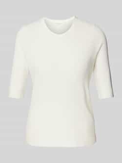 Christian Berg Woman Gebreide pullover met geribde ronde hals