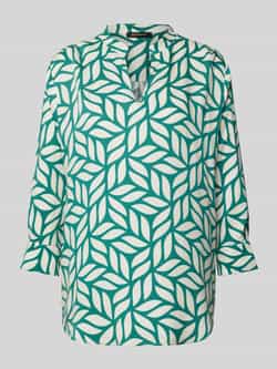 MORE & MORE Blouse van viscose met all-over motief en 3 4-mouwen