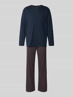 Schiesser Relaxed fit pyjama met borstzak model 'Comfort Essentials'