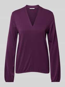 Tom Tailor Loose fit shirt met lange mouwen V-hals en elastische boorden