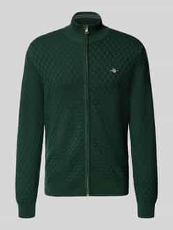 Gant Gebreid jack met structuurmotief