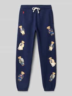 Polo Ralph Lauren Kids Relaxed fit sweatpants met logoprint model 'Banded'
