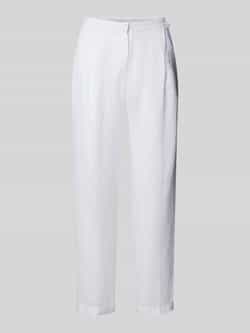 Stefanel Regular fit linnen broek met bandplooien