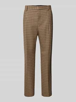 HUGO Straight leg pantalon met pied-de-poule-motief model 'Theo'