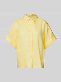 Boss Orange Blouse van ramie met extra brede schouders model 'Bisenas'