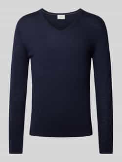 OLYMP Level Five Slim fit gebreide pullover met ribboorden