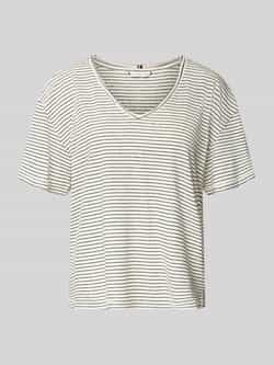 Tommy Hilfiger Relaxed fit T-shirt van een mix van linnen en katoen