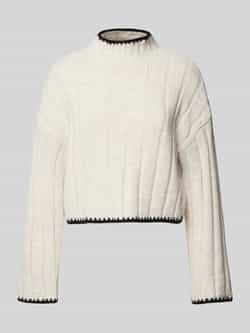 Only Gebreide pullover met geribde opstaande kraag model 'CHICK'