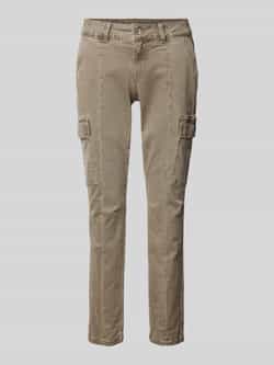 Buena Vista Skinny fit cargobroek met siernaden