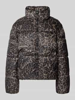 Jake*s Casual Gewatteerd jack in dierenlook met opstaande kraag