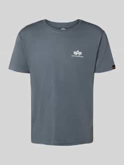 alpha industries T-shirt met labelprint en ronde hals