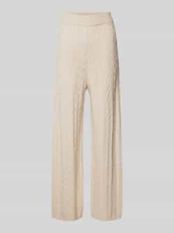 Christian Berg Woman Gebreide broek met kabelpatroon
