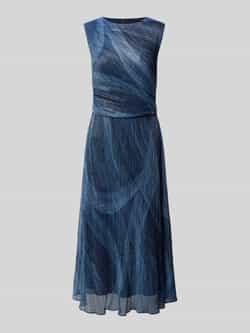 Swing Geplooide jurk met metallic draden Blue Dames