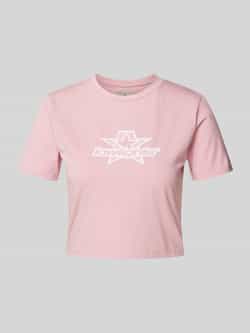Low Lights Studios Kort T-shirt met labelprint model 'SUPERSTAR'